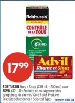 Shoppers Drug Mart ROBITUSSIN Syrup (230 mL - 250 mL) or ADVIL (32 - 40) Cold Relief Products offer
