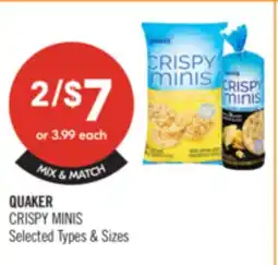 Shoppers Drug Mart QUAKER CRISPY MINIS offer