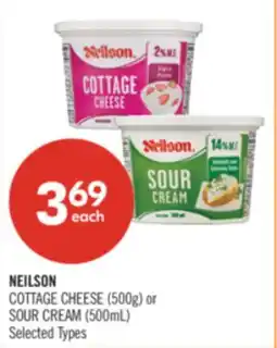 Shoppers Drug Mart NEILSON COTTAGE CHEESE (500g) or SOUR CREAM (500mL) offer