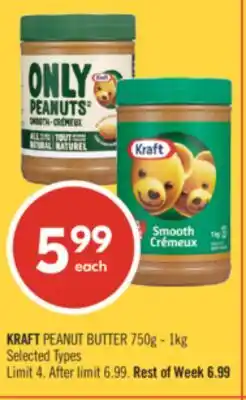 Shoppers Drug Mart KRAFT PEANUT BUTTER offer