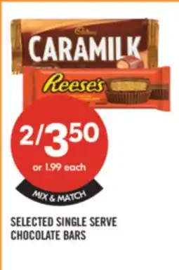 Shoppers Drug Mart SELECTED SINGLE SERVE CHOCOLATE BARS offer