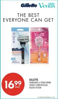 Shoppers Drug Mart GILLETTE SKINGUARD or VENUS MIAMI SUNSET COMFORTGLIDE RAZOR SYSTEM offer
