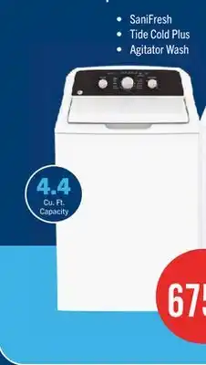 The Brick GE 4.4 Cu Ft. Top Load Washer – White - GTW334BMRWS offer