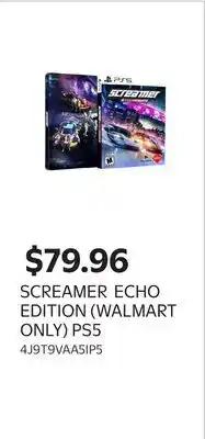 Walmart SCREAMER ECHO EDITION (WALMART ONLY) PS5 offer