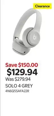 Walmart SOLO 4 GREY offer