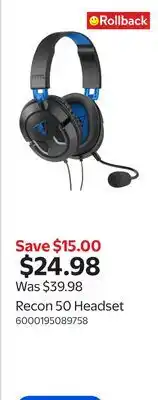 Walmart Recon 50 Headset offer