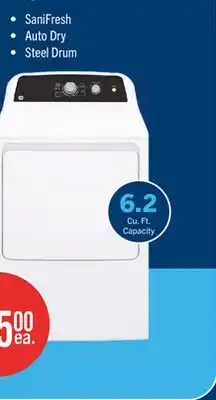 The Brick GE 6.2 Cu. Ft. Electric Dryer with SaniFresh Cycle - White - GTX34EBMRWS offer