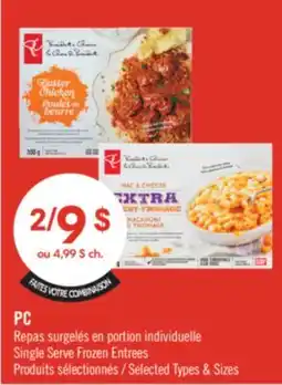 Pharmaprix PC Single Serve Frozen Entrees offer