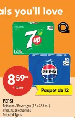 Pharmaprix PEPSI Beverages offer