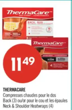 Pharmaprix THERMACARE Back (3) or Neck & Shoulder Heatwraps (4) offer