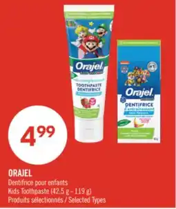 Pharmaprix ORAJEL Kids Toothpaste 42,5 g - 119 g offer