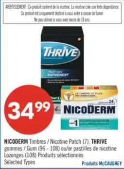 Pharmaprix NICODERM Nicotine Patch 7, THRIVE Gum 96 - 108 or Nicotine Lozenges 108 offer