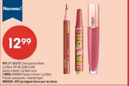 Pharmaprix NYX Lip Lingerie Lip Stain Fat Oil Slick Click Lip Balm or L'Oréal Paradise Lip Balm offer