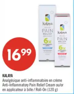 Pharmaprix KALAYA Anti-Inflammatory Pain Relief Cream or Roll-On (120 g) offer