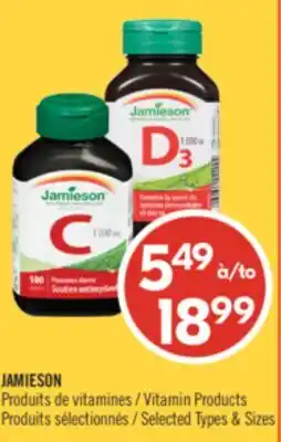 Pharmaprix JAMIESON Vitamin Products offer