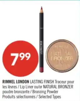 Pharmaprix RIMMEL LONDON LASTING FINISH Lip Liner or NATURAL BRONZER Bronzing Powder offer