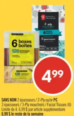 Pharmaprix NO NAME 2-Ply or PC Facial Tissues offer