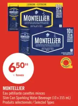 Pharmaprix MONTELLIER Slim Can Sparkling Water Beverage (10 x 355 mL) offer