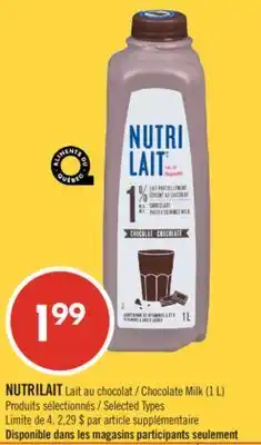 Pharmaprix NUTRILAIT Chocolate Milk (1 L) offer