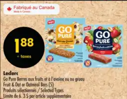 Pharmaprix Leclerc Go Pure Fruit & Oat or Oatmeal Bars offer