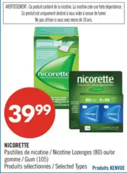 Pharmaprix NICORETTE Nicotine Lozenges (80) Gum (105) offer