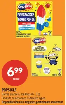 Pharmaprix POPSICLE Ice Pops offer