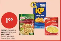 Pharmaprix LIPTON CUP-A-SOUP (4), KNORR SIDEKICKS or KRAFT DINNER offer