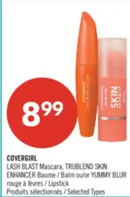 Pharmaprix COVERGIRL LASH BLAST Mascara, TRUBLEND SKIN ENHANCER Balm or YUMMY BLUR Lipstick offer