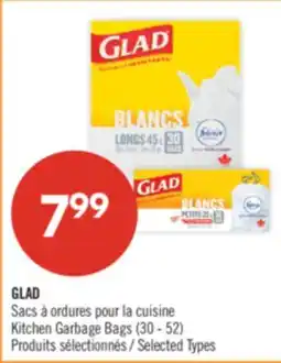 Pharmaprix GLAD Kitchen Garbage Bags (30 - 52) offer