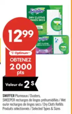 Pharmaprix SWIFFER Plumeaux, SWEEPER Wet or Dry Cloth Refills offer