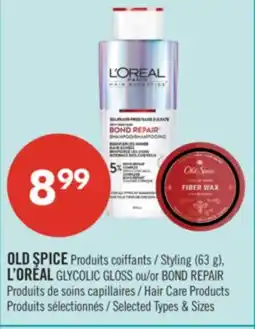 Pharmaprix OLD SPICE Styling (63 g), L'ORÉAL GLYCOLIC GLOSS or BOND REPAIR Hair Care Products offer