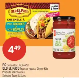 Pharmaprix PC Salsa (650 mL) or OLD EL PASO Dinner Kits offer