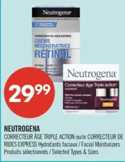 Pharmaprix NEUTROGENA or CORRECTEUR DE RIDES EXPRESS Facial Moisturizers offer