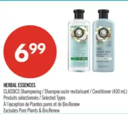 Pharmaprix Herbal Essences Selected Types Excludes Pure Plants and Bio Renew offer