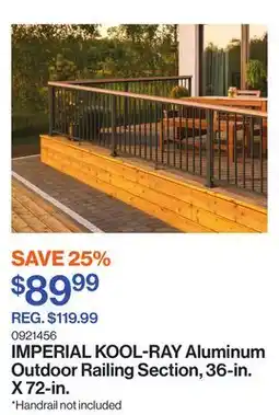 Patrick Morin Aluminum Outdoor Railing Section, 36-in. X 72-in offer