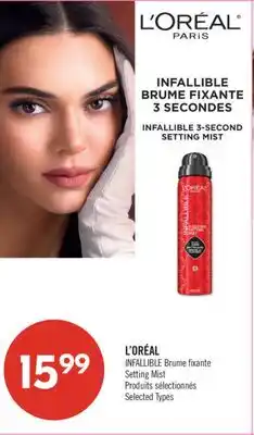 Pharmaprix L'ORÉAL INFALLIBLE Brume fixante Setting Mist offer