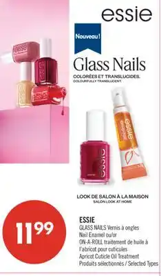 Pharmaprix ESSIE GLASS NAILS Nail Enamel or ON-A-ROLL Apricot Cuticle Oil Treatment offer