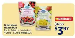Walmart Great Value Frozen Fruit offer