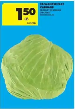 Real Canadian Superstore Taiwanese Flat Cabbage offer