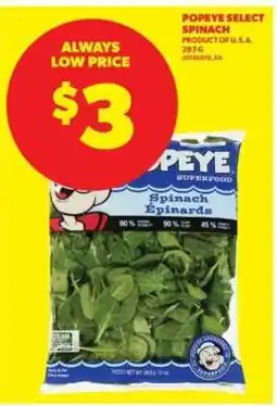 Real Canadian Superstore Popeye Select Spinach offer