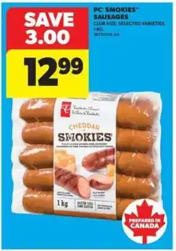 Real Canadian Superstore PC Smokies Sausages offer