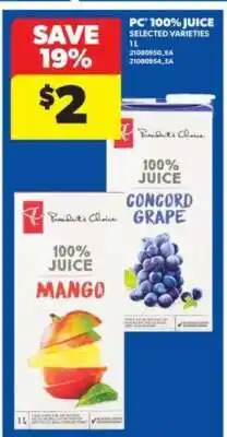 Real Canadian Superstore PC 100% JUICE offer