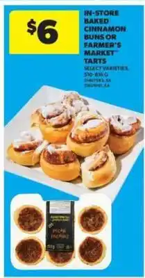 Real Canadian Superstore In-Store Baked Cinnamon Buns or Farmer's Market Tarts offer