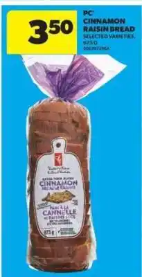 Real Canadian Superstore PC Cinnamon Raisin Bread offer