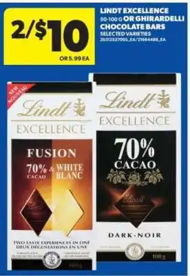 Real Canadian Superstore LINDT EXCELLENCE CHOCOLATE BARS offer