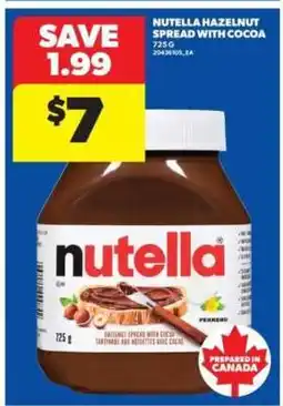Real Canadian Superstore NUTELLA HAZELNUT SPREAD WITH COCOA offer