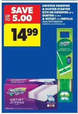 Real Canadian Superstore Swiffer Sweeper & Duster Starter Kits or Sweeper 48's, Duster 11/16's & WetJet 24's Refills offer