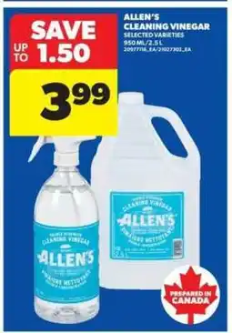 Real Canadian Superstore Allen's Cleaning Vinegar offer