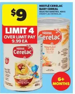 Real Canadian Superstore Nestlé Cerelac Baby Cereal offer