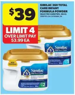 Real Canadian Superstore Similac 360 Total Care Infant Formula Powder offer